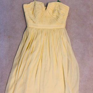 J. Crew Silk Chiffon Parisian Yellow Dress Size 4
